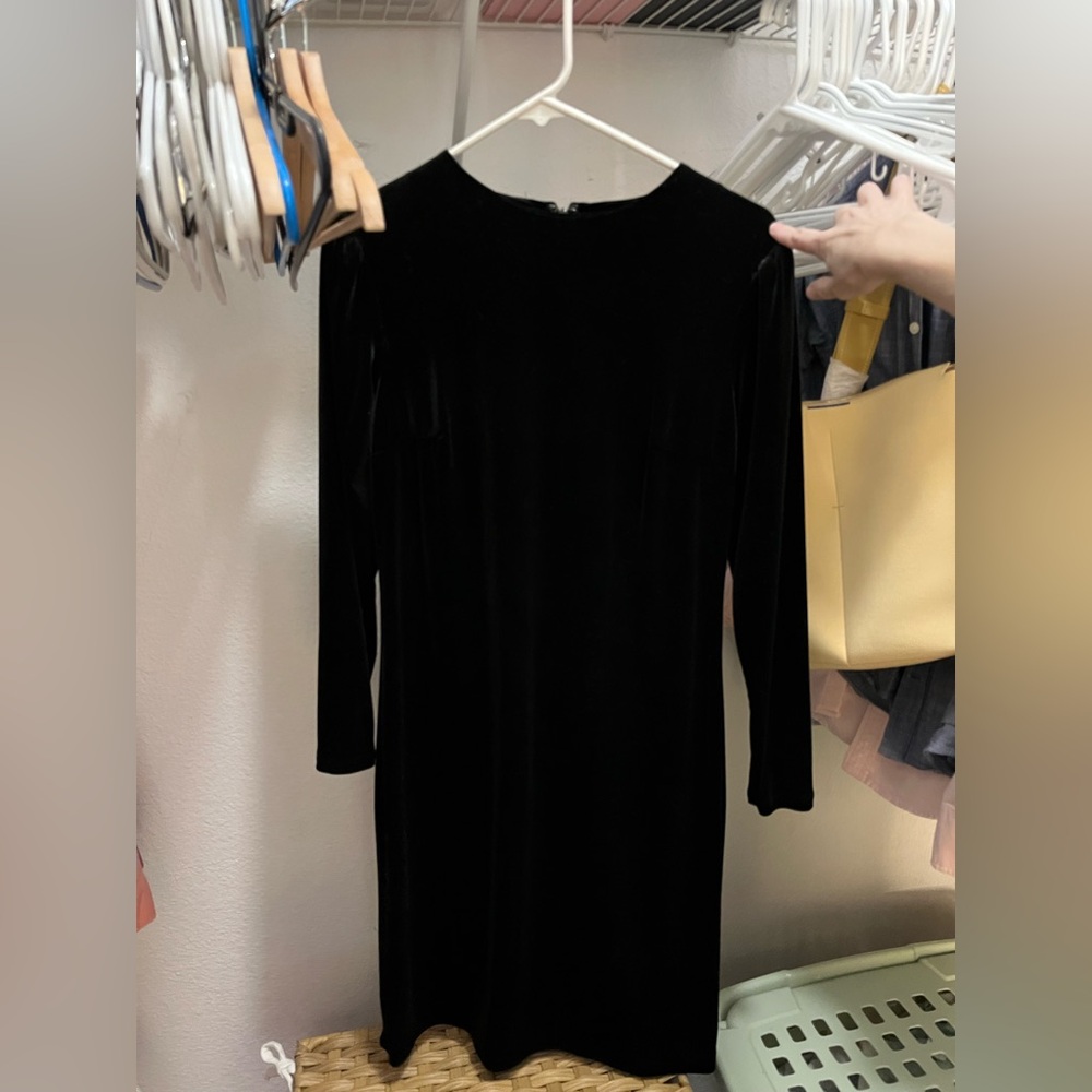 Like-New a new day Black Velvet Dress - Picture 4 of 8